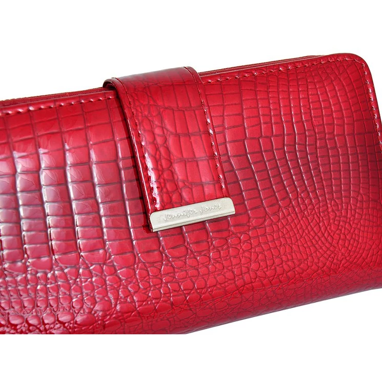 Jennifer Jones Valódi bőr piros női pénztárca