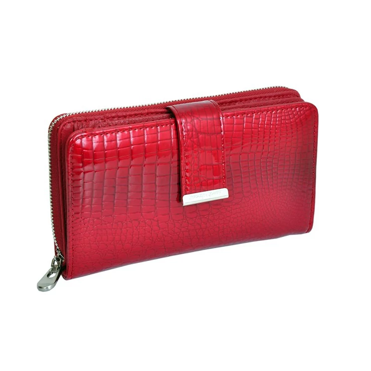 Jennifer Jones Valódi bőr piros női pénztárca