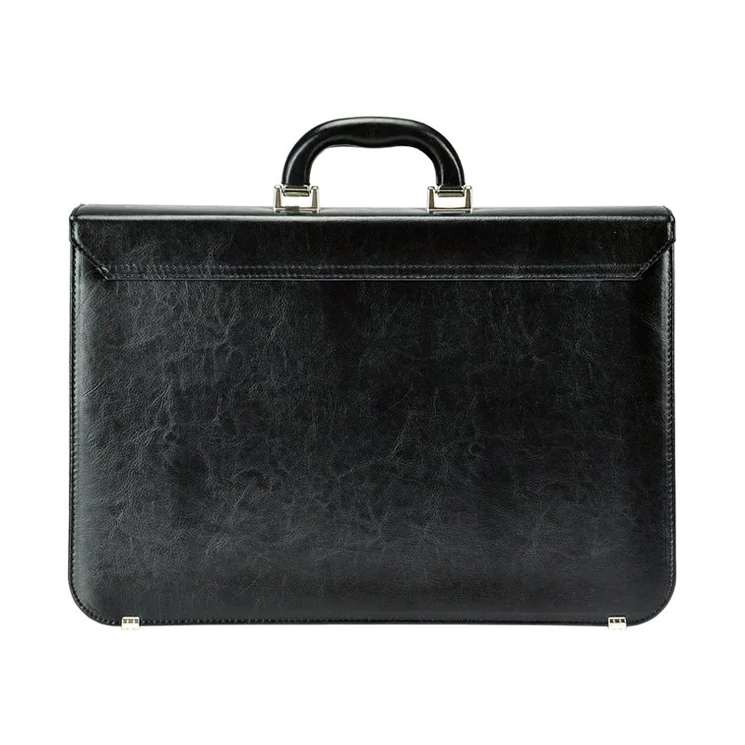 Stefania Valódi bőr Aktatáska fekete színben
