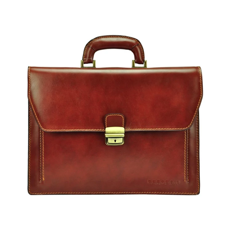 Gregorio Valódi bőr egyrészes Aktatáska fekete színben