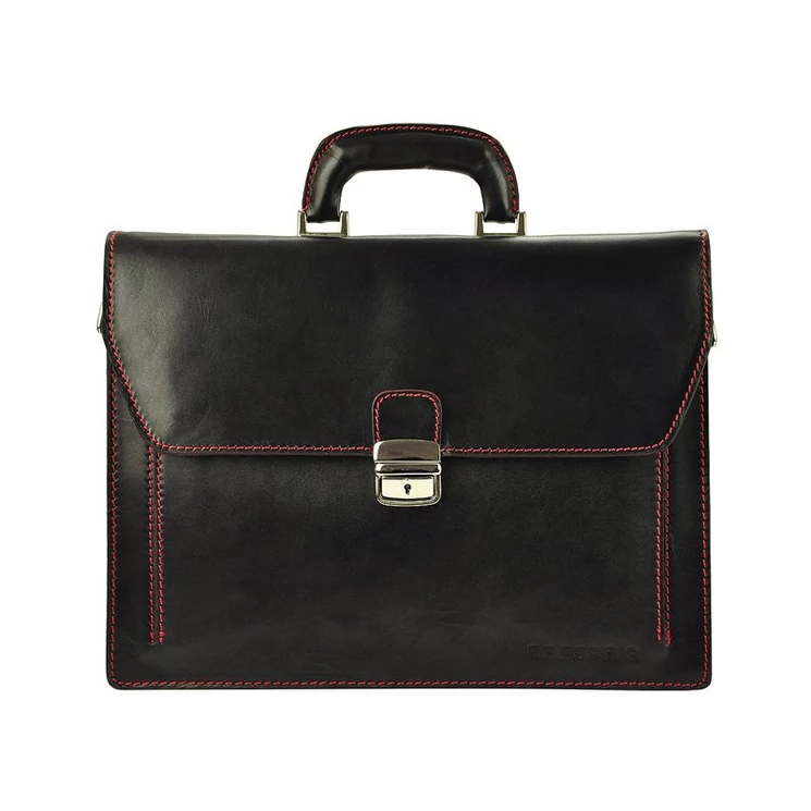 Gregorio Valódi bőr kétrészes Aktatáska fekete színben