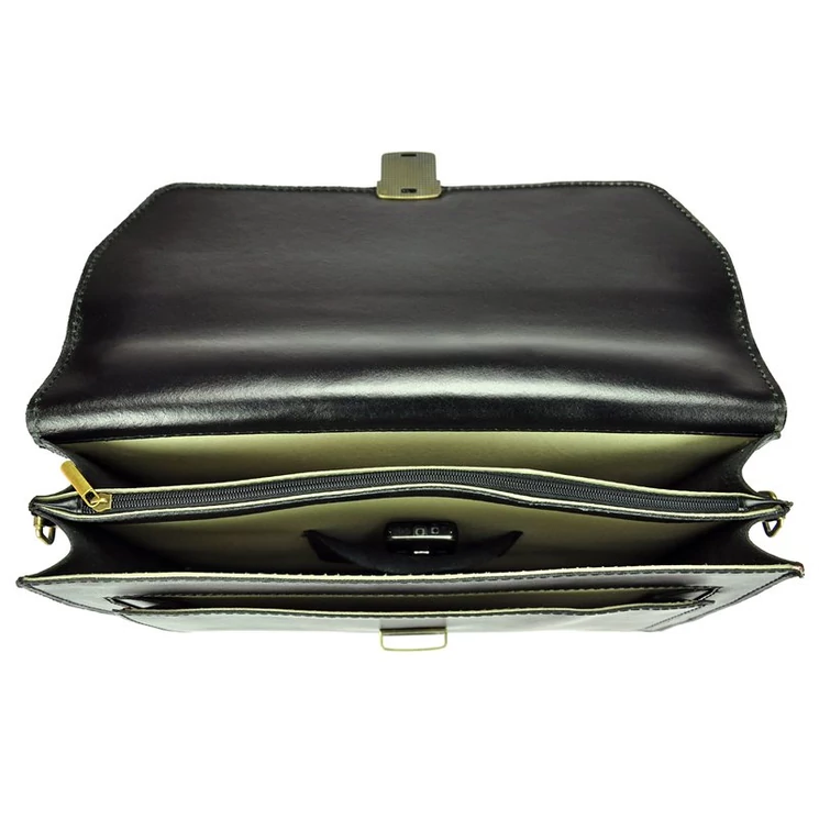 Gregorio Valódi bőr kétrészes Aktatáska fekete színben