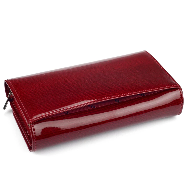Piros lakk Valódi bőr Pénztárca