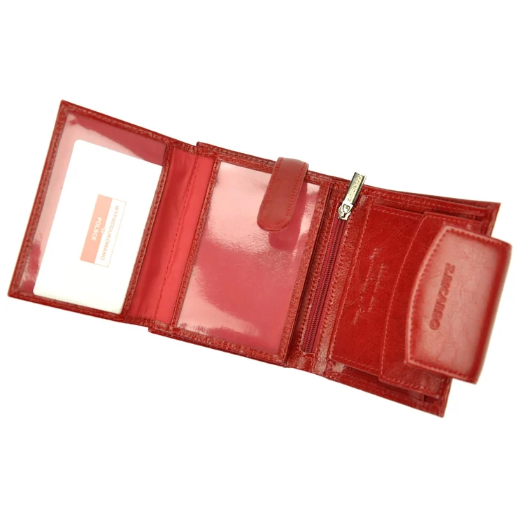 Piros Valódi bőr Pénztárca