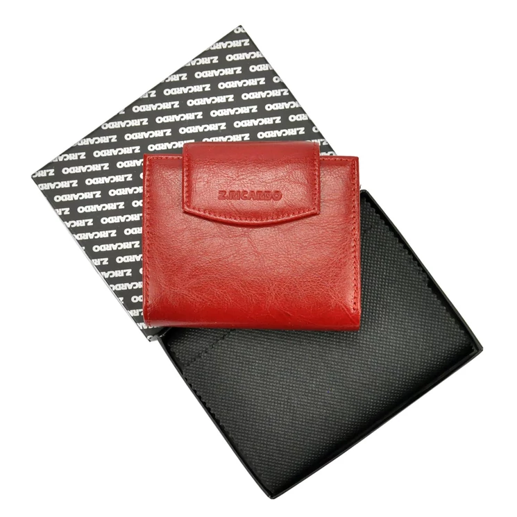 Piros Valódi bőr Pénztárca