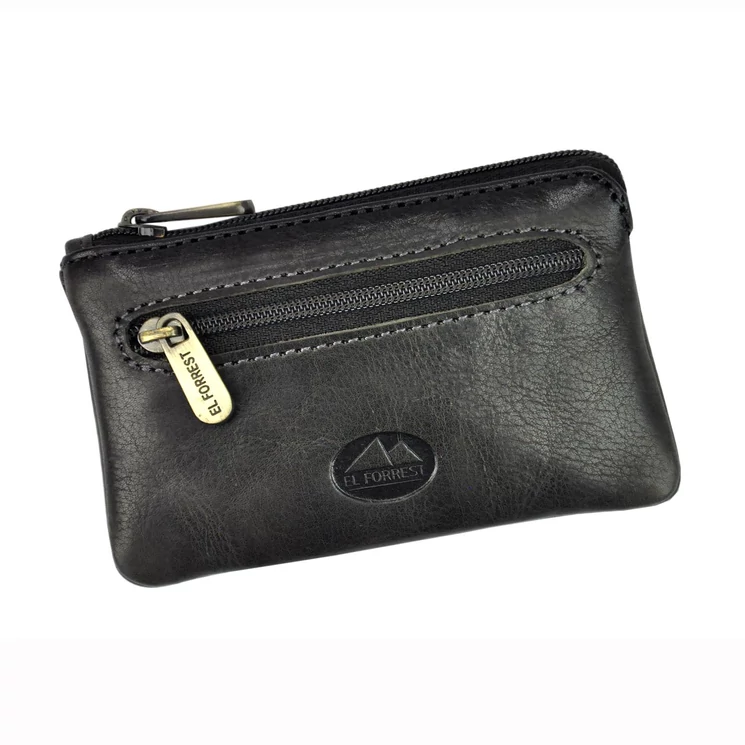 EL FORREST Valódi bőr Kulcstartó Fekete színben