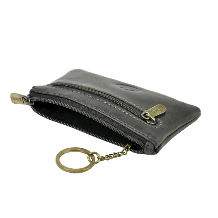 EL FORREST Valódi bőr Kulcstartó Fekete színben