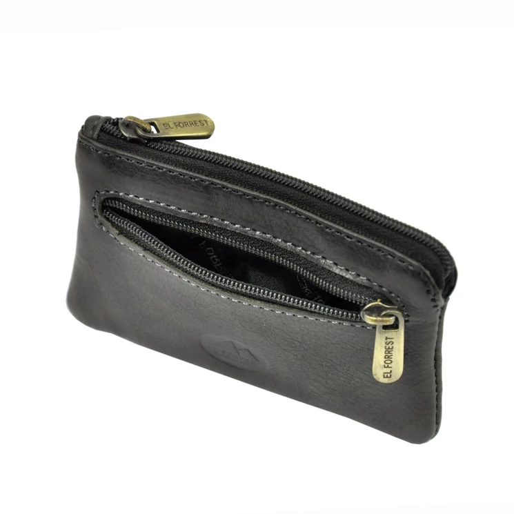 EL FORREST Valódi bőr Kulcstartó Fekete színben
