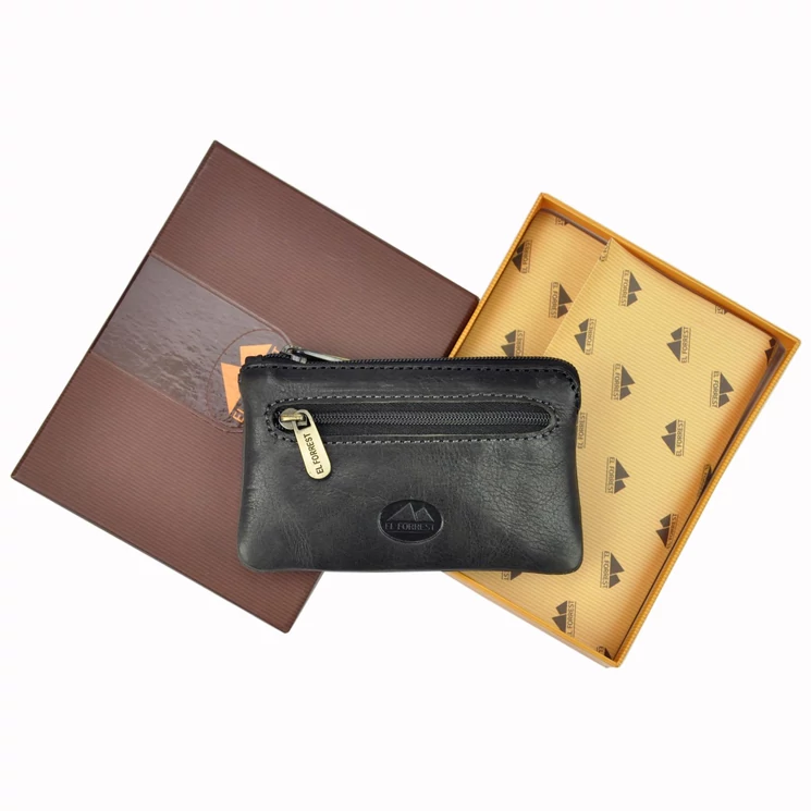 EL FORREST Valódi bőr Kulcstartó Fekete színben