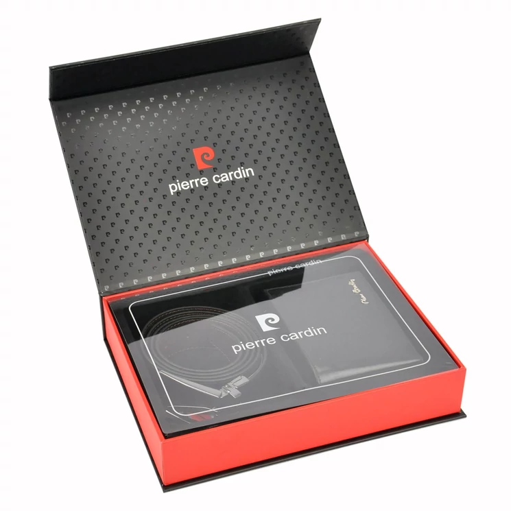 Pierre Cardin Valódi bőr Férfi pénztárca és öv Ajándékcsomag