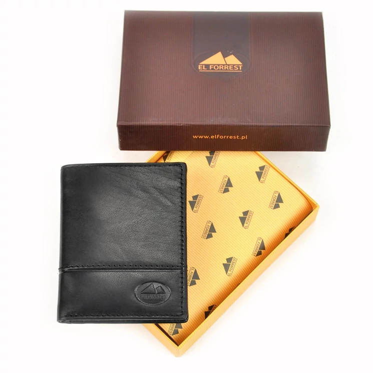 EL FORREST Valódi bőr Kártyatartó Fekete színben RFID rendszerrel
