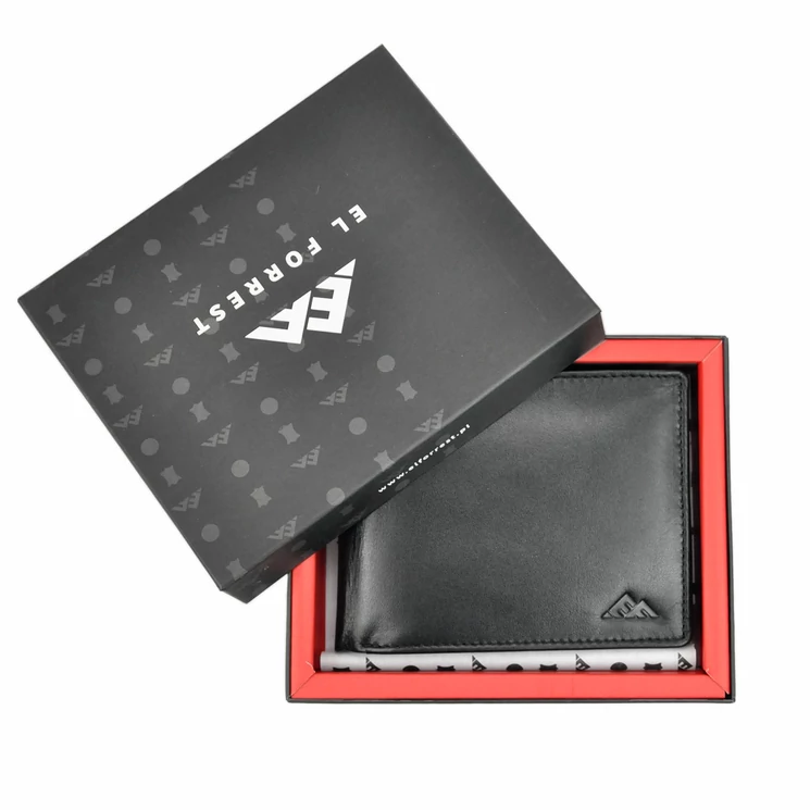 EL FORREST Valódi bőr Férfi Pénztárca RFID védelemmel