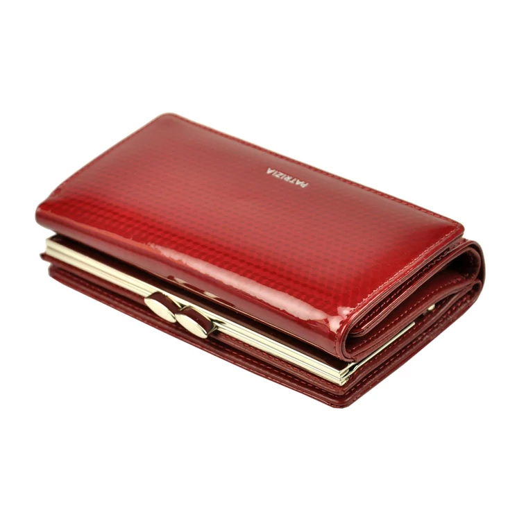  Valódi bőr Pénztárca piros színben RFID védelemmel