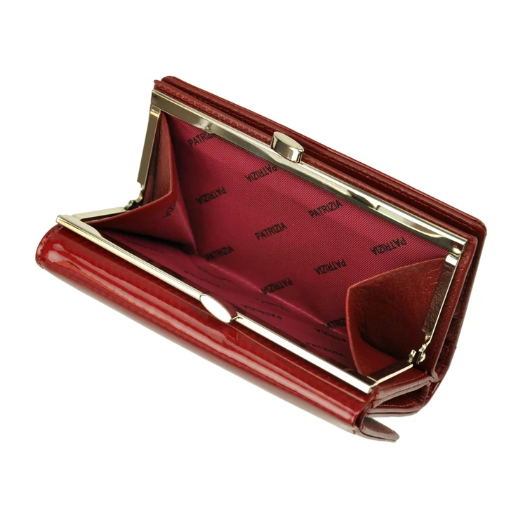  Valódi bőr Pénztárca piros színben RFID védelemmel