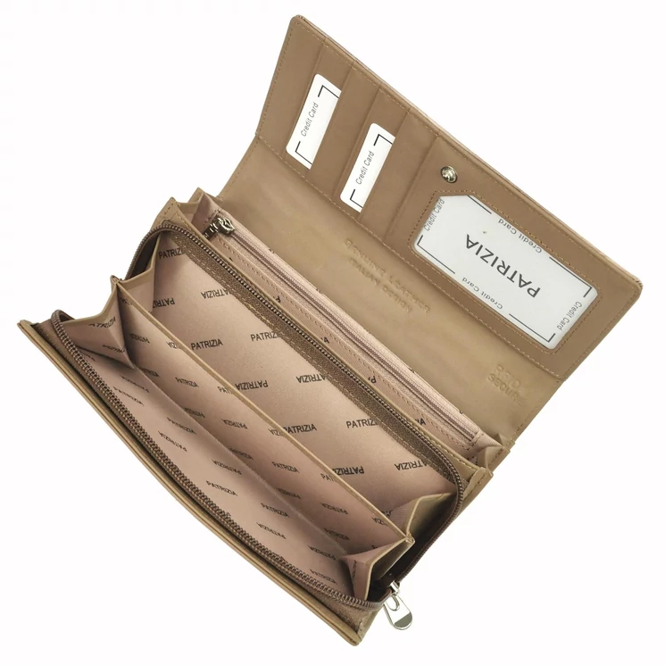  Valódi bőr Pénztárca piros színben RFID védelemmel