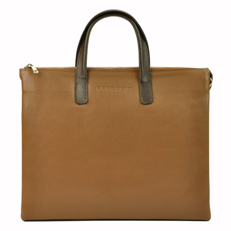 Gregorio Valódi bőr Laptoptartós üzleti táska barna színben