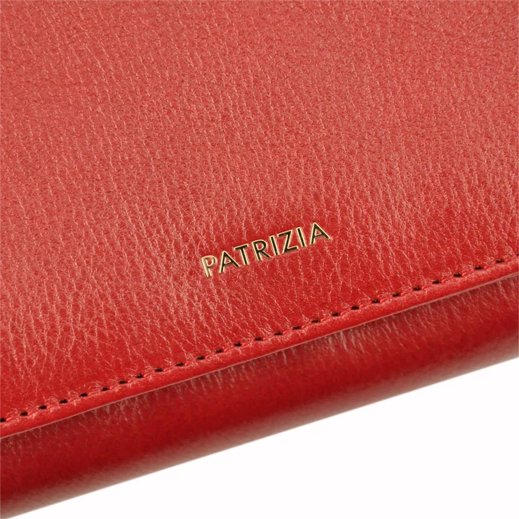 PATRIZIA Valódi Bőr Piros brifkó Pénztárca RFID védelemmel
