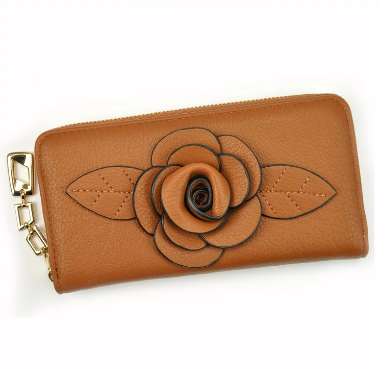 Különleges virágmintás női Pénztárca