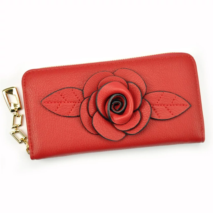 Különleges virágmintás női Pénztárca