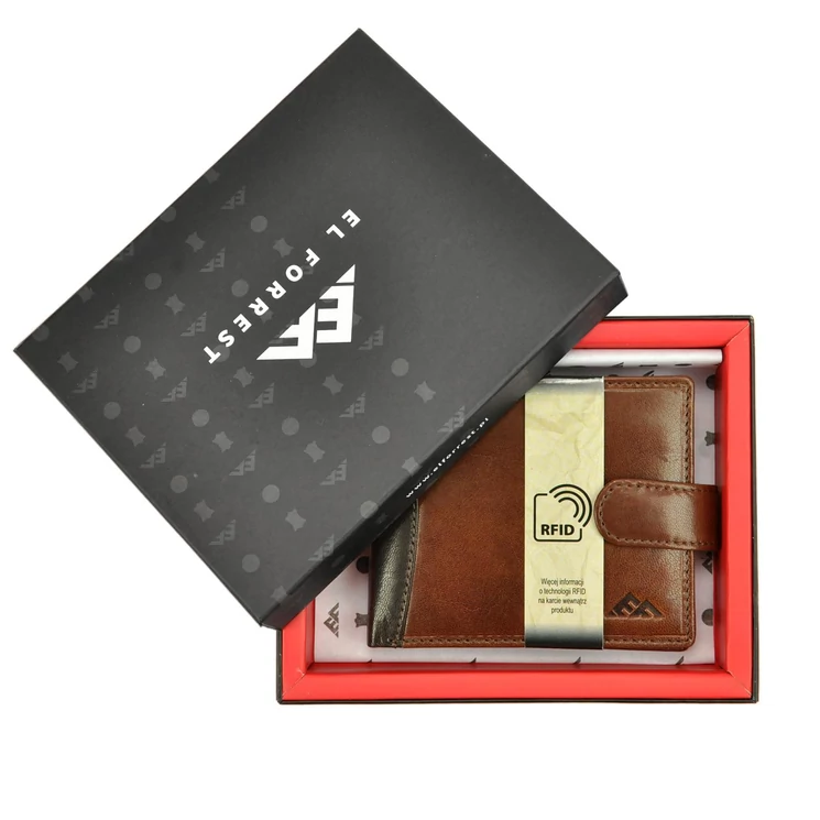 EL FORREST Valódi bőr Pénztárca RFID védelemmel