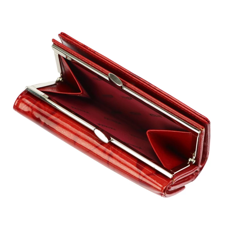 Valódi bőr Pénztárca piros színben RFID védelemmel