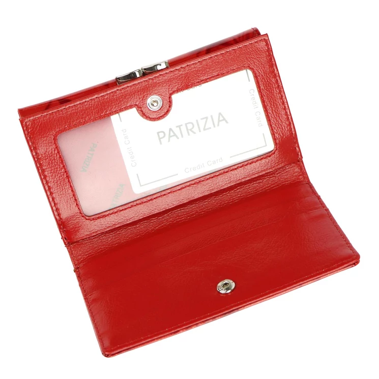 Valódi bőr Pénztárca piros színben RFID védelemmel