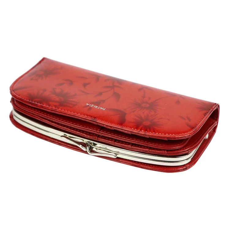  Valódi bőr Pénztárca piros színben RFID védelemmel