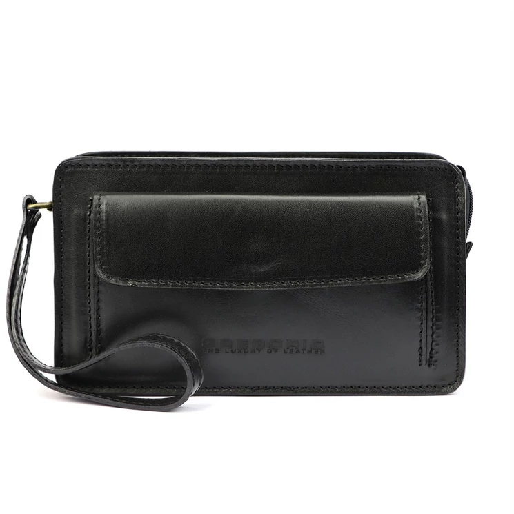  Valódi bőr Autóstáska fekete színben