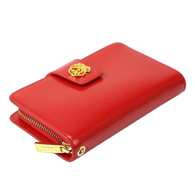 Antonio Basile Valódi bőr piros Pénztárca