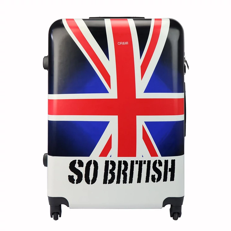 3 darabos bőröndszett angol zászló mintával