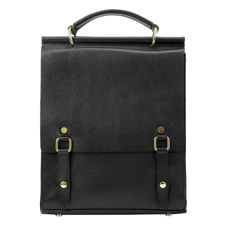 Valódi bőr hátizsák fekete színben