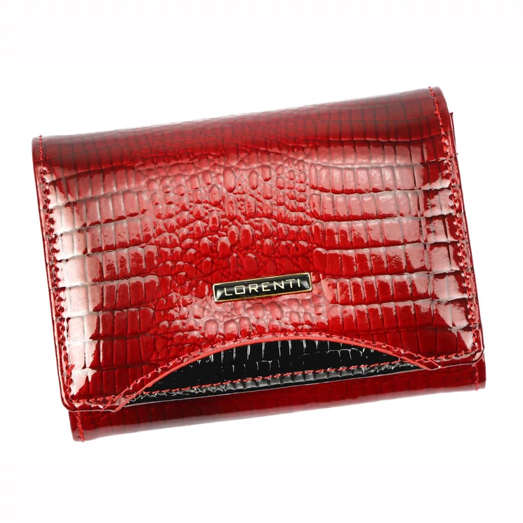 Piros Valódi bőr Pénztárca RFID védelemmel