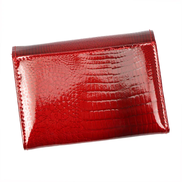 Piros Valódi bőr Pénztárca RFID védelemmel