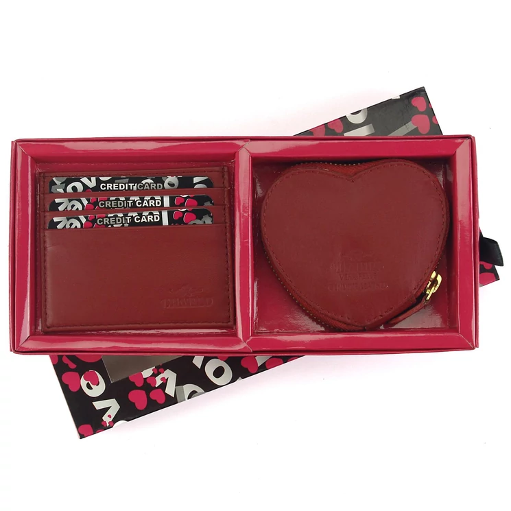 Charro Szív alakú pénztárca és kártyatartó díszdobozban