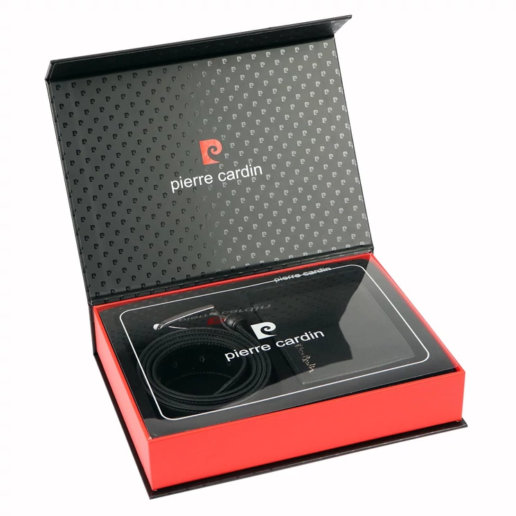 Pierre Cardin Valódi bőr Férfi pénztárca és öv Ajándékcsomag