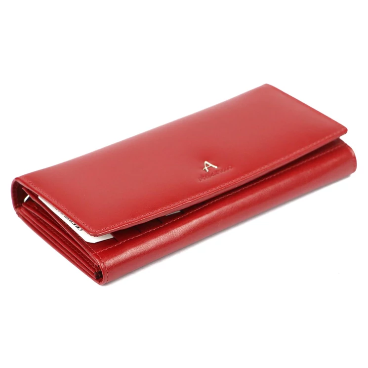 Piros színű Valódi bőr Pénztárca