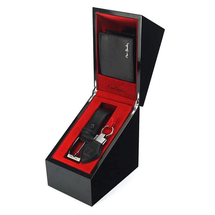 Pierre Cardin Valódi bőr pénztáca öv kulcstartó ajándékcsomag VIP