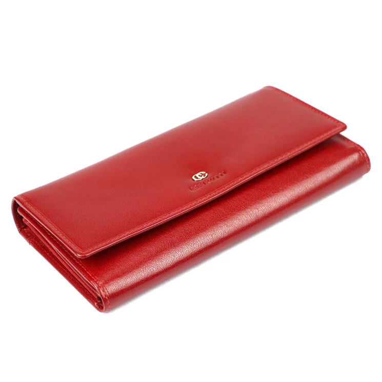 Piros színű Cefirutti Valódi bőr Pénztárca RFID védelemmel