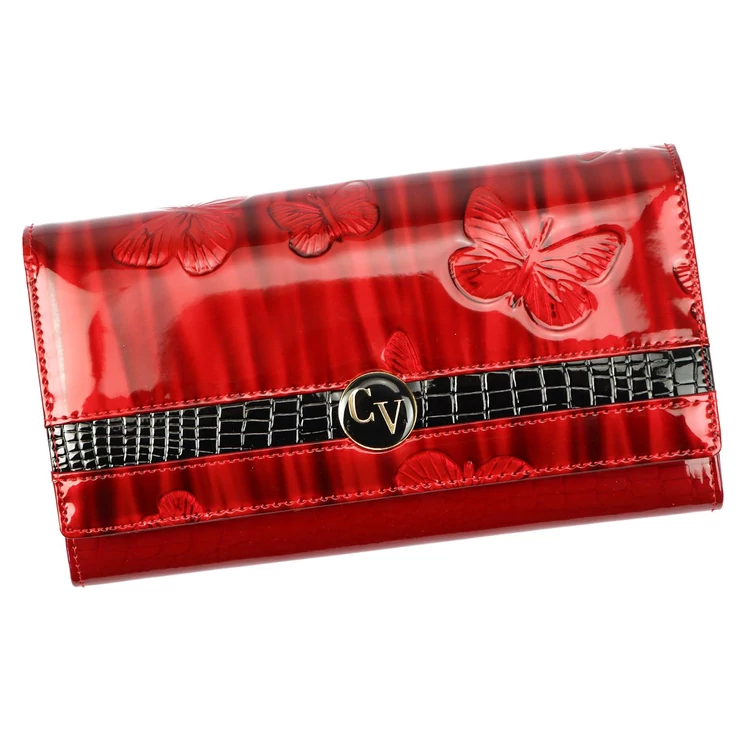 Cavaldi Valódi bőr Pénztárca piros színben