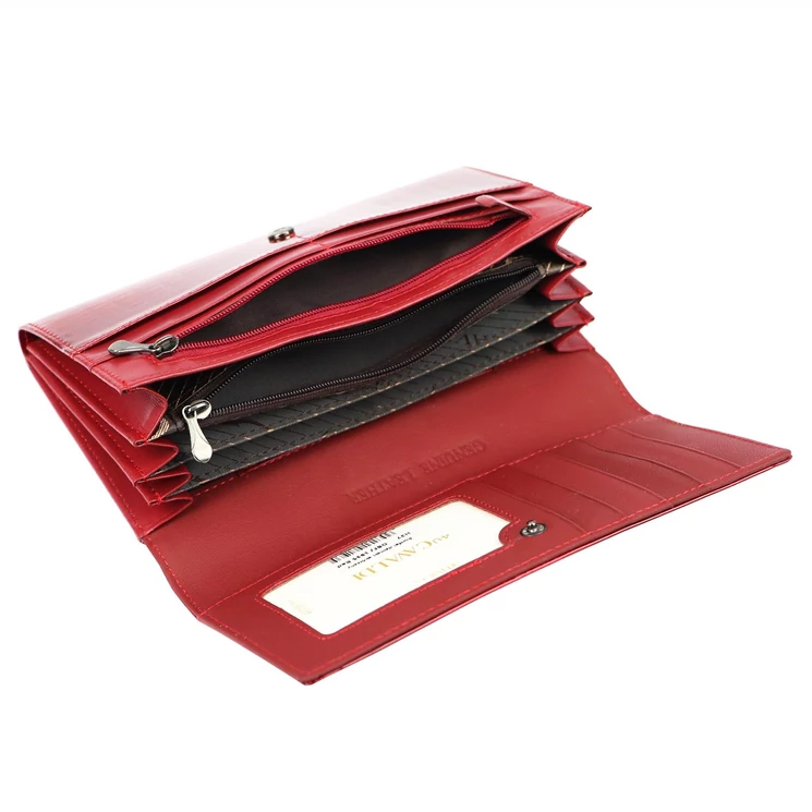 Cavaldi Valódi bőr Pénztárca piros színben