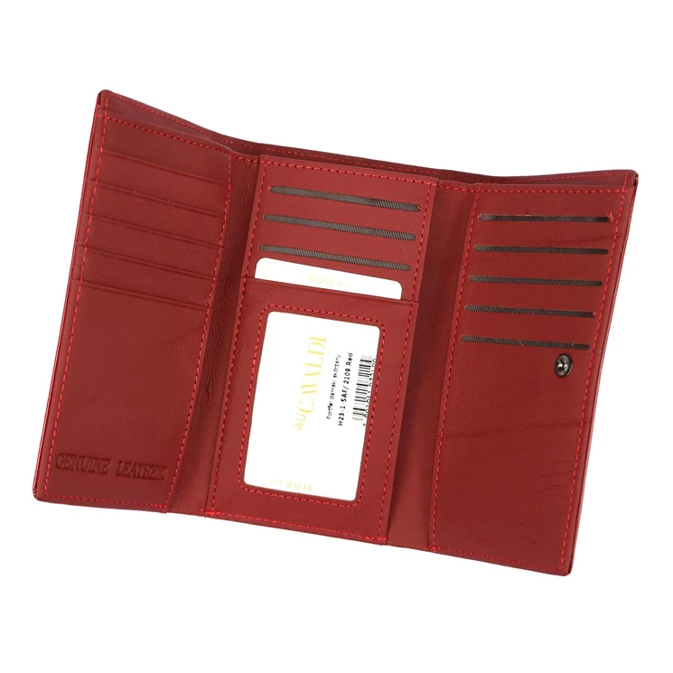 Cavaldi Valódi bőr Pénztárca piros színben