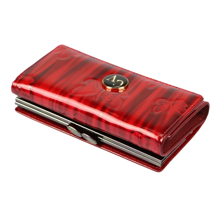 Cavaldi Valódi bőr Pénztárca piros színben