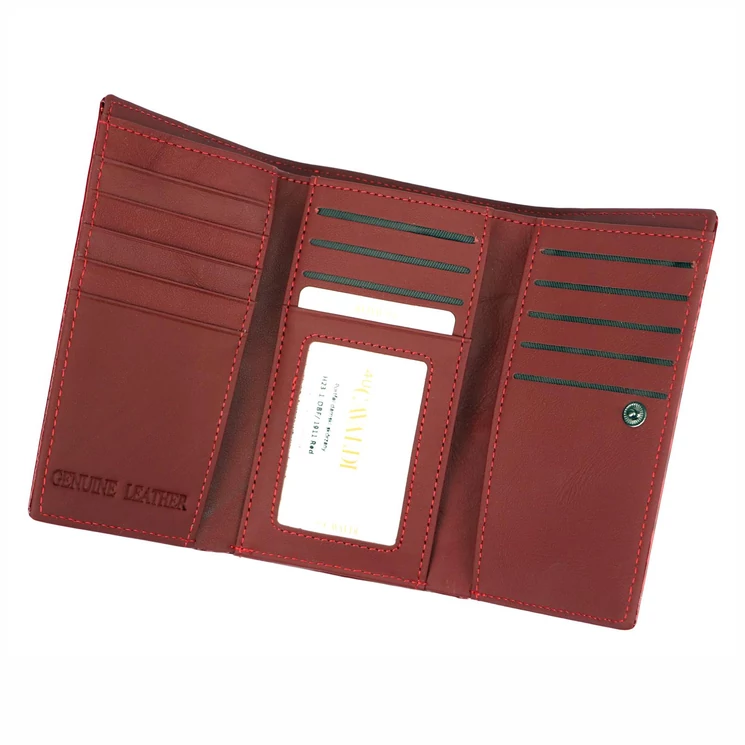 Cavaldi Valódi bőr Pénztárca piros színben