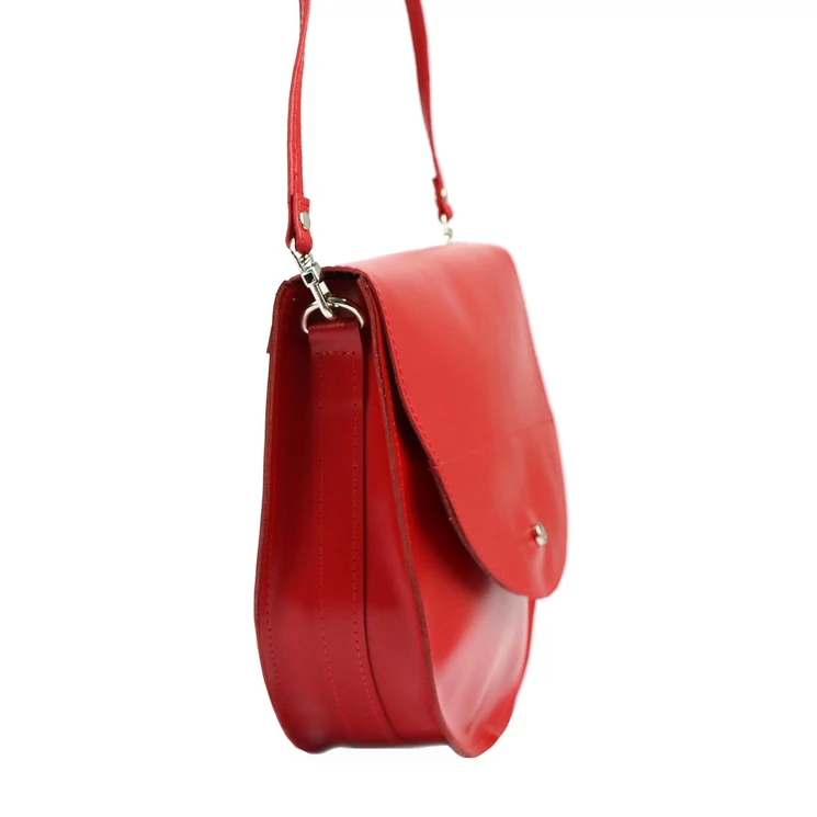 Baleine Valódi bőr női piros oldaltáska