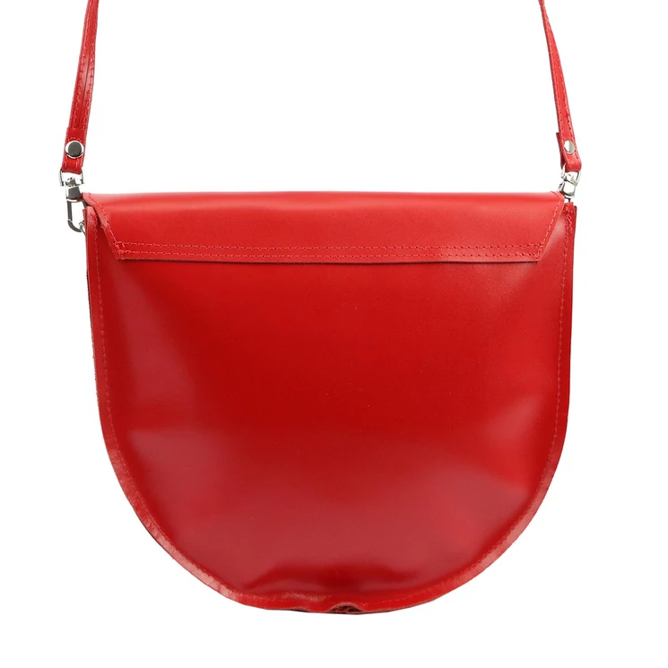 Baleine Valódi bőr női piros oldaltáska