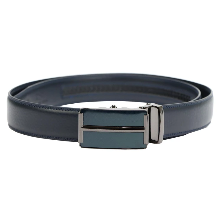 MassiLiano Sergio Valódi bőr öv kék színben