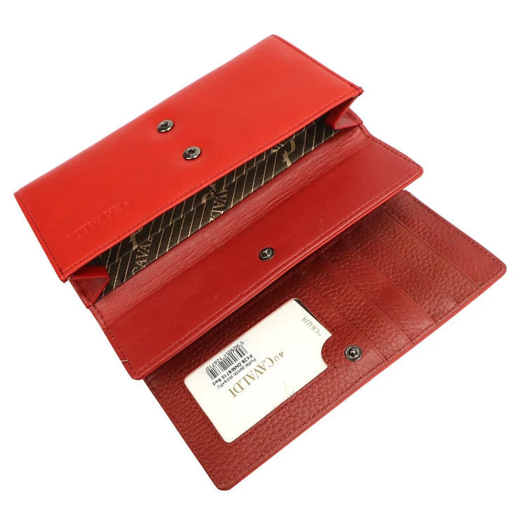 Cavaldi Valódi bőr piros Pénztárca