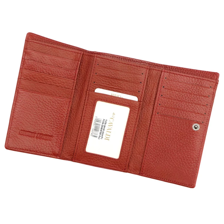 Cavaldi Valódi bőr Pénztárca piros színben