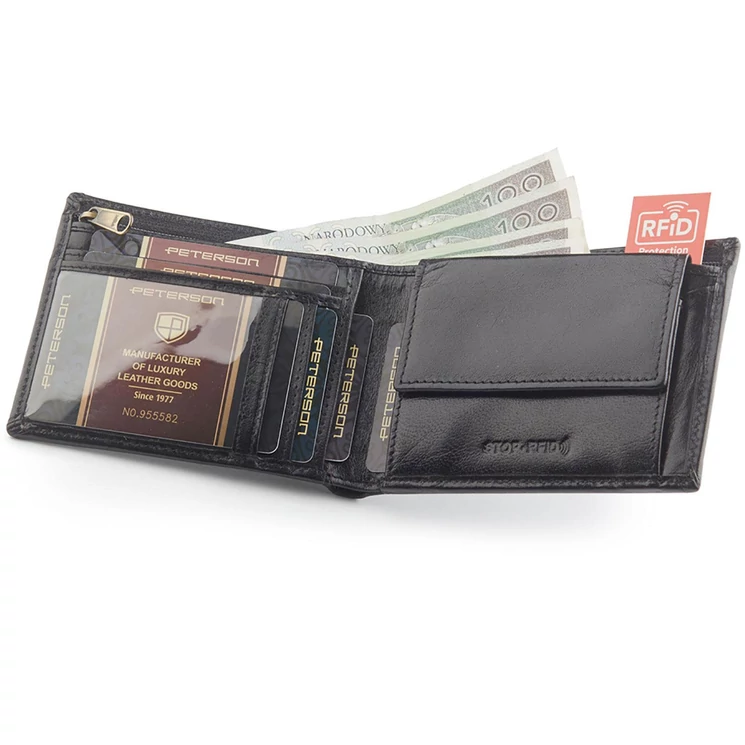Peterson Valódi bőr Pénztárca