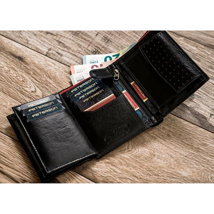 Peterson Valódi bőr Pénztárca
